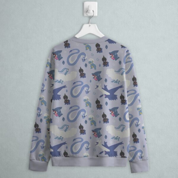 dragon type Pokemon sweatshirt all-over pattern Dragonair Bagon Altaria Gible Deino Latios