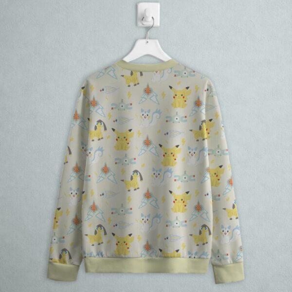 electric type Pokemon sweatshirt all-over pattern Pikachu Pachirisu Rotom Magnemite