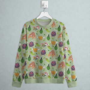 bug type Pokemon sweatshirt all-over pattern Caterpie Burmy Parasect Venonat Yanma Combee