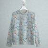ice type Pokemon sweatshirt all-over pattern Glaceon Vanillite Cubchoo Bergmite Spheal Froslass