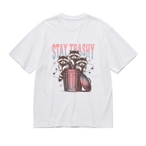 tee-sample-white plus size cotton t shirt front print custom design