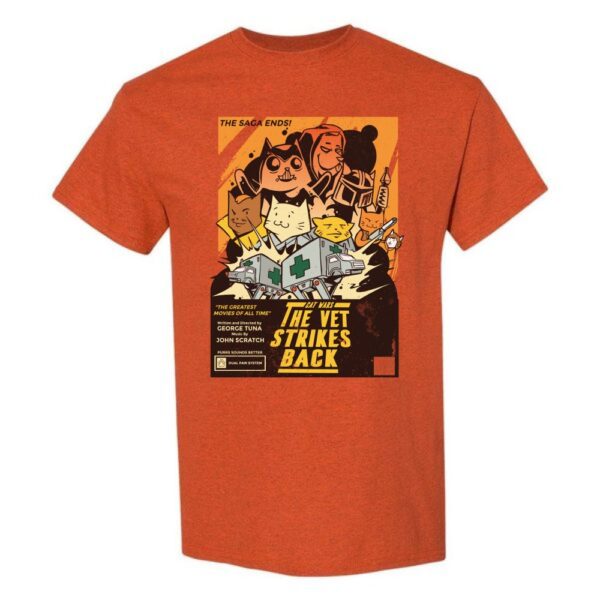 cat wars the vet strikes back t shirt funny design