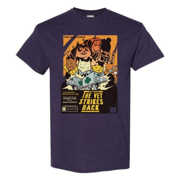 cat wars the vet strikes back t shirt funny design
