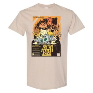 cat wars the vet strikes back t shirt funny design