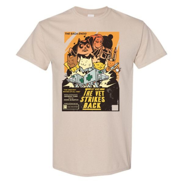 cat wars the vet strikes back t shirt funny design