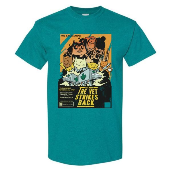 cat wars the vet strikes back t shirt funny design