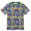 tmnt-front-green Teenage Mutant Ninja Turtles t-shirt all-over pattern unisex tee