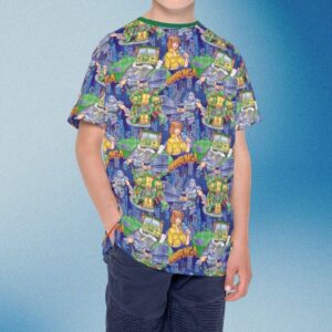 tmnt pattern kids t shirt all over print