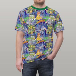 Teenage Mutant Ninja Turtles t-shirt all-over pattern unisex tee