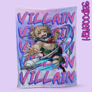 himiko toga fleece blanket anime throw design