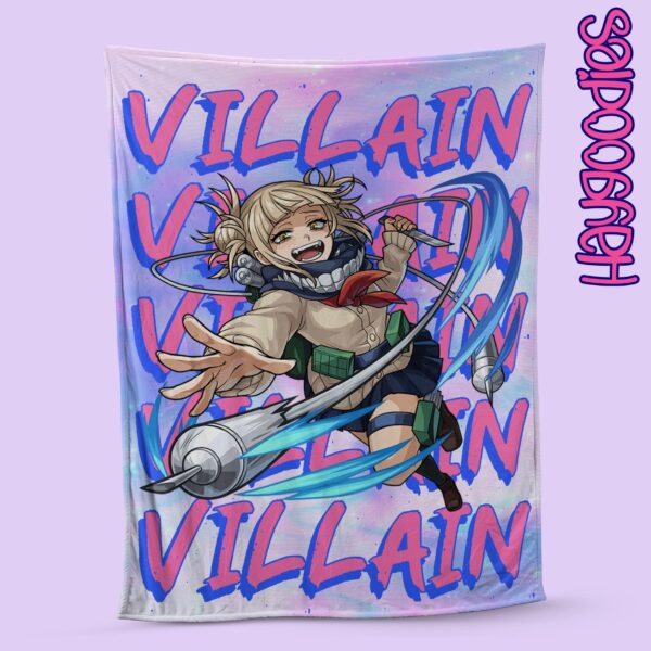 himiko toga fleece blanket anime throw design