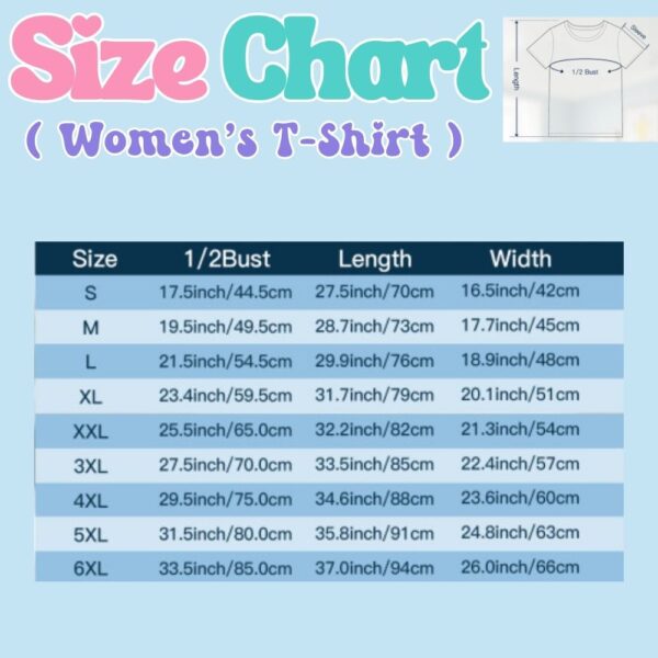 womens-fit-cottontee-size-chart-usa-pd plus size cotton t shirt front print custom design size chart