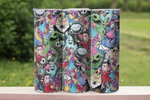 nightmare before christmas 20oz tumbler design