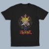 Yu-Gi-Oh t-shirt in black with anime character graphic print, unisex classic fit flat lay