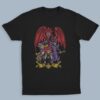 Yu-Gi-Oh t-shirt in black with anime character graphic print, unisex classic fit flat lay
