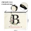 Personalised Floral Initial Pouch | Custom Name Makeup Bag
