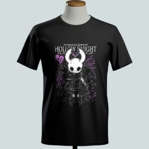 Hollow Knight t-shirt in black with the Knight