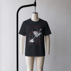 Kagurabachi t-shirt in black with Chihiro character graphic print, unisex classic fit