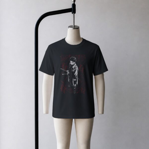Kagurabachi t-shirt in black with Chihiro character graphic print, unisex classic fit
