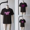 Daddy's Boy t-shirt in black with pink retro Barbie-style graphic, unisex fit
