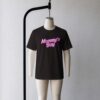 Mommy's Girl t-shirt in black with pink retro Barbie-style graphic, unisex fit, front view on mannequin