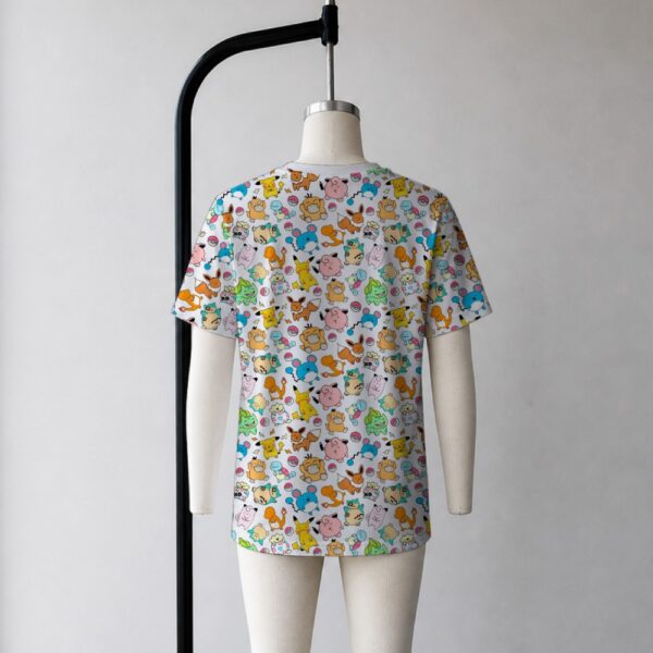 Pokemon graphic t shirt all over print design