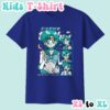 Sailor Mercury kids t-shirt anime print with retro magazine style layout