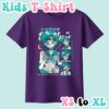 Sailor Mercury kids t-shirt anime print with retro magazine style layout