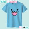 Wobbuffet kids t-shirt in sky blue featuring the Pokemon's goofy face design