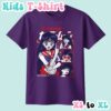 Sailor Mars kids t-shirt anime print with retro magazine style layout