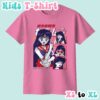 Sailor Mars kids t-shirt anime print with retro magazine style layout