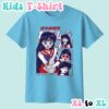 Sailor Mars kids t-shirt anime print with retro magazine style layout