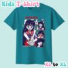 Sailor Mars kids t-shirt anime print with retro magazine style layout