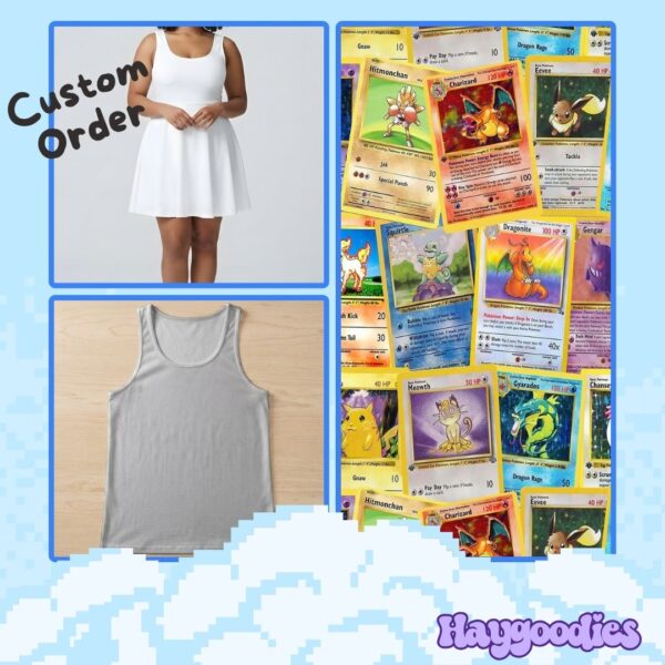 Mazzie Private Listing - Pokemon Cards - Sleeveless Skater Dress and Tank top
