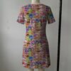 Strawberryshortcake-vneckshortsleeve-bk women's strawberry shortcake v-neck dress colorful all over print short sleeves pink trim sizes xs-8xl