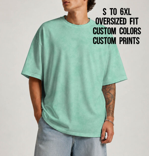 dropsleeve-tshirt-model Chikorita Pokemon Drop Shoulder T-Shirt | Unisex S-6XL
