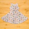 eeveeevo1-girls-sleeveless-dress-fr girls pink sleeveless dress with Eevee evolutions print fit and flare Pokemon