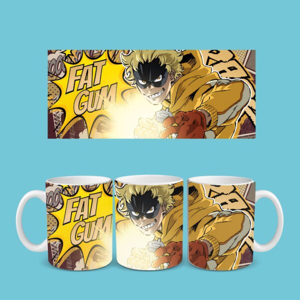 fatgum-mug2 Fat Gum Taishiro Toyomitsu My Hero Academia 11oz ceramic mug with full wrap comic style print