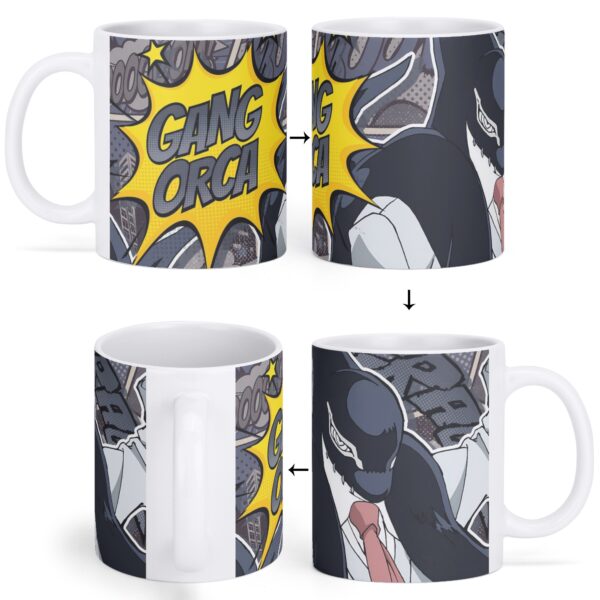 gangorca Gang Orca My Hero Academia 11oz ceramic mug with full wrap comic style print