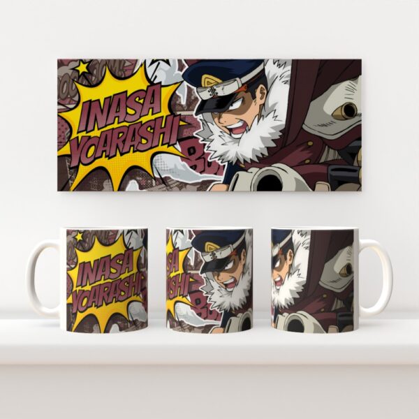 Inasa Yoarashi My Hero Academia 11oz ceramic mug with full wrap comic style print