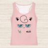 Women's pink Pokémon tank top featuring a cute Jigglypuff graphic