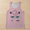 jigglypuffface-women-tank-top-fr Women's pink Pokémon tank top featuring a cute Jigglypuff graphic