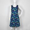 pokeblues-skater-dress-fr women's blue pokemon sleeveless skater dress black squirtle piplup totodile mudkip oshawott snorlax high waist round neck sizes xs-5xl