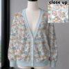 pokecute-blue-cardigan-fr cute pokemon knitted cardigan light blue unisex relaxed fit v-neck button front artificial wool blend sizes s-7xl