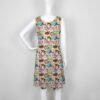 pokekitties-skater-dress-bk women's cat pokemon sleeveless skater dress beige meowth litten glameow purrloin espurr sprigatito skitty high waist round neck sizes xs-5xl