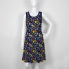 pokemix-skater-dress-fr women's mixed pokemon sleeveless skater dress dark blue all over print high waist round neck sizes xs-5xl