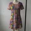 strawberryshortcake-shortsleeve-dress-fr women's strawberry shortcake short sleeve dress colorful all over print pink trim sizes s-5xl
