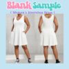 womens-vsleevelessdress-blankfit women's cute v-neck tank dress sleeveless side pockets stretchy sizes s-5xl