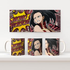 yaomomo Momo Yaoyorozu Creati My Hero Academia 11oz ceramic mug with full wrap comic style print
