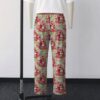 420 Strawberry Shortcake all-over print lounge pants on pastel yellow background  